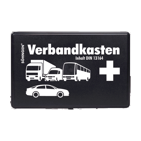 KFZ-Verbandkasten leer Kunststoff schwarz