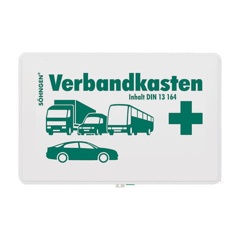 KFZ-Verbandkasten leer Kunststoff weiß