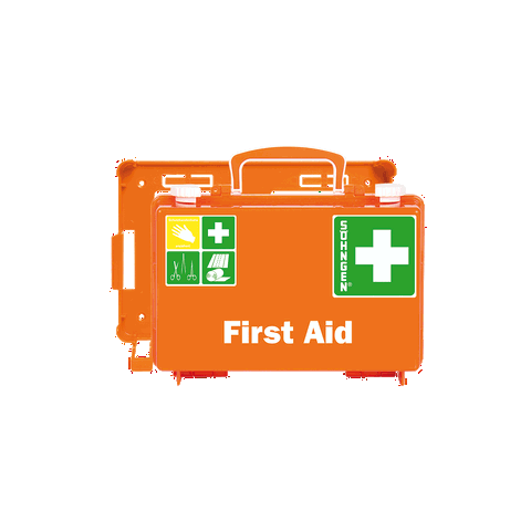 Erste Hilfe-Koffer QUICK-CD Norm orange Druck First Aid