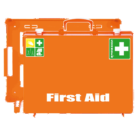 Erste Hilfe-Koffer MT-CD leer orange Druck First Aid