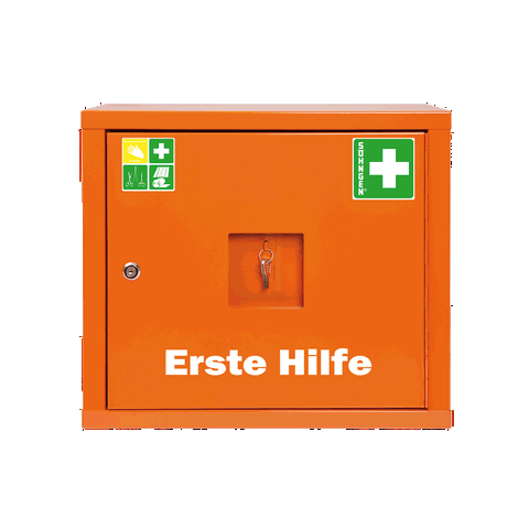 Verbandschrank JUNIORSAFE orange mit Füllung nach ÖNORM Z 1020 1