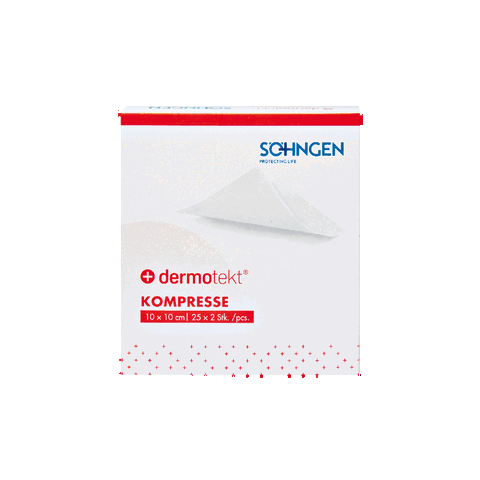 DERMOTEKT® Kompresse 10x10cm 2 St. Verpackungseinheit 25 St.