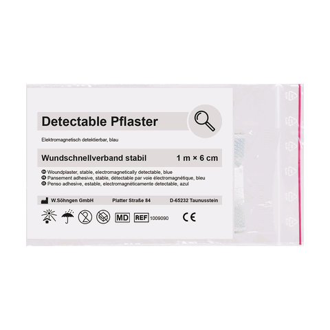 Pflasterverband detectable 1 m x 6 cm