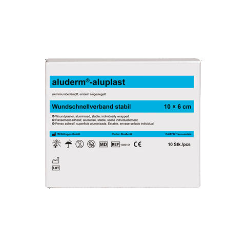 aluderm®-aluplast stabil 10 Stück a 10 x 6 cm