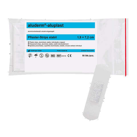 aluderm®-aluplast stabil Strips 1,9 x 7,2 cm  50 Stück