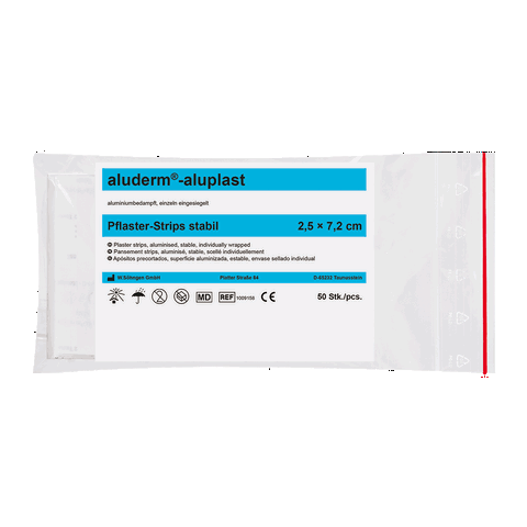 aluderm®-aluplast stabil Strips 2,5 x 7,2 cm 50 Stück