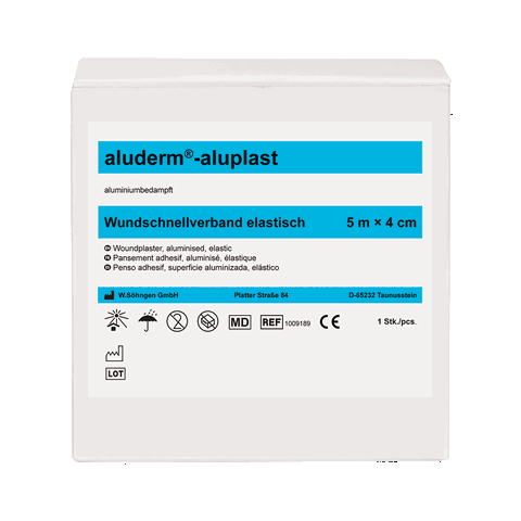 aluderm®-aluplast elastisch 5 m x 4 cm - gerollt