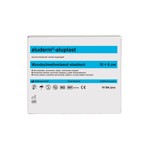 aluderm®-aluplast elastisch 10 cm x 6 cm 10 Stück