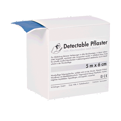 Pflasterverband detectable 5 m x 6 cm