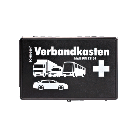 KFZ-Verbandkasten KU schwarz mit Füllung Standard DIN 13164