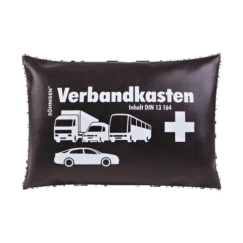 KFZ-Verbandkissen schwarz mit Füllung Standard DIN 13164