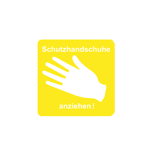 Piktogramm einzeln 33 x 33 mm Handschuhe